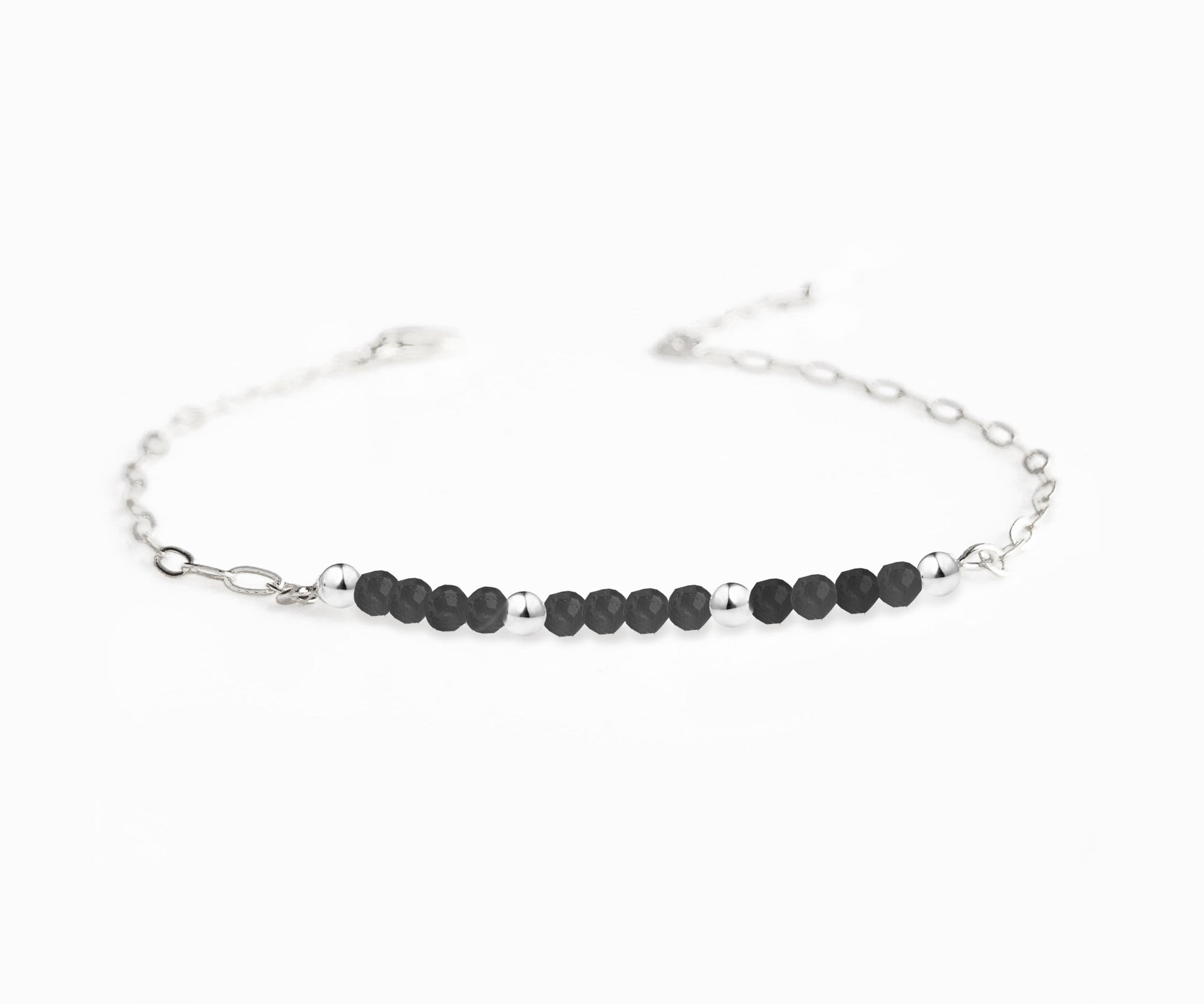 Pulsera Kira Turmalina Negra PLATA