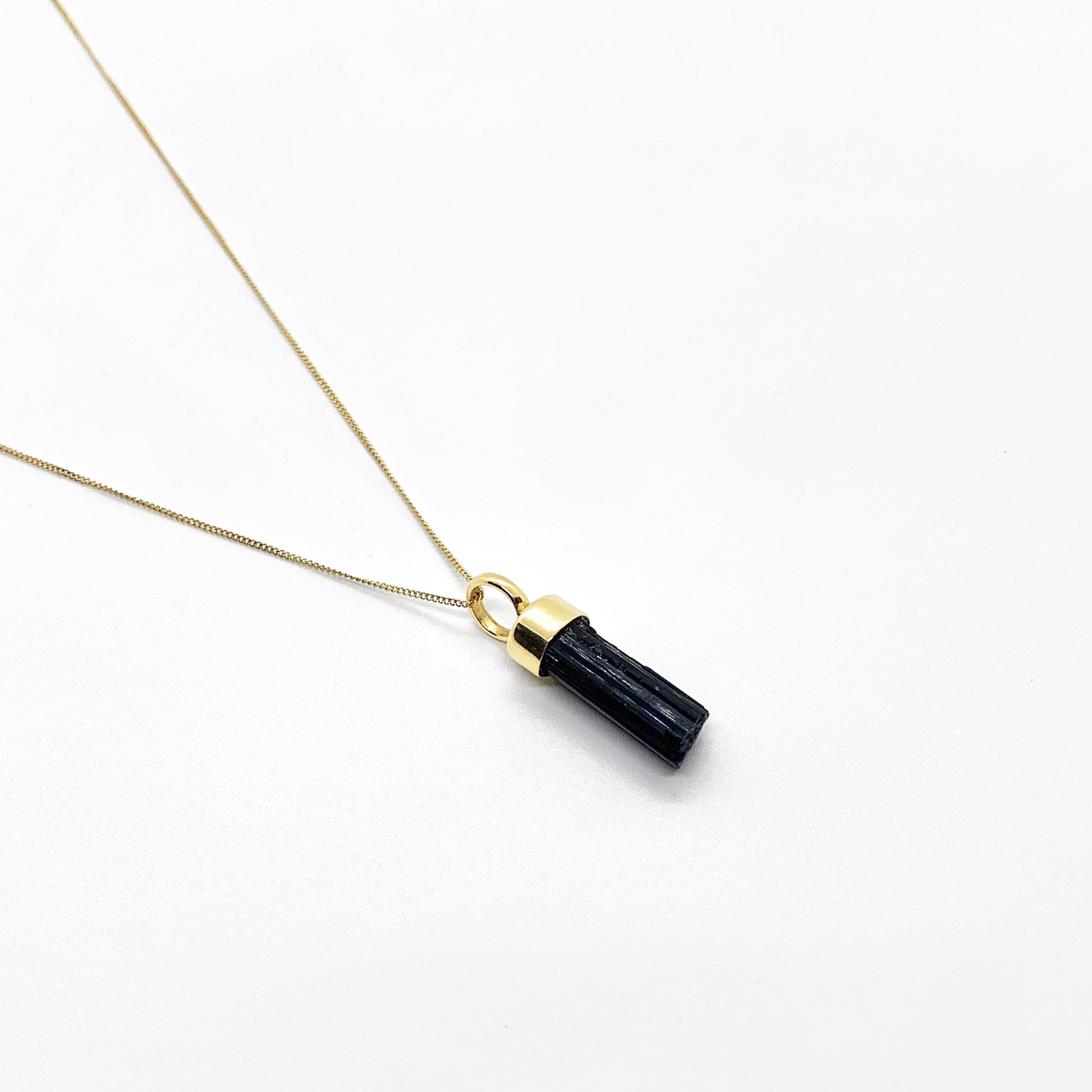 DIJE TURMALINA NEGRA ORO 18k (A PEDIDO)