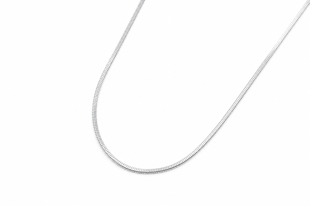 Cadena serpiente cuadrada plata