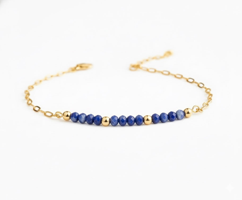 Pulsera Kira Sodalita Dorada