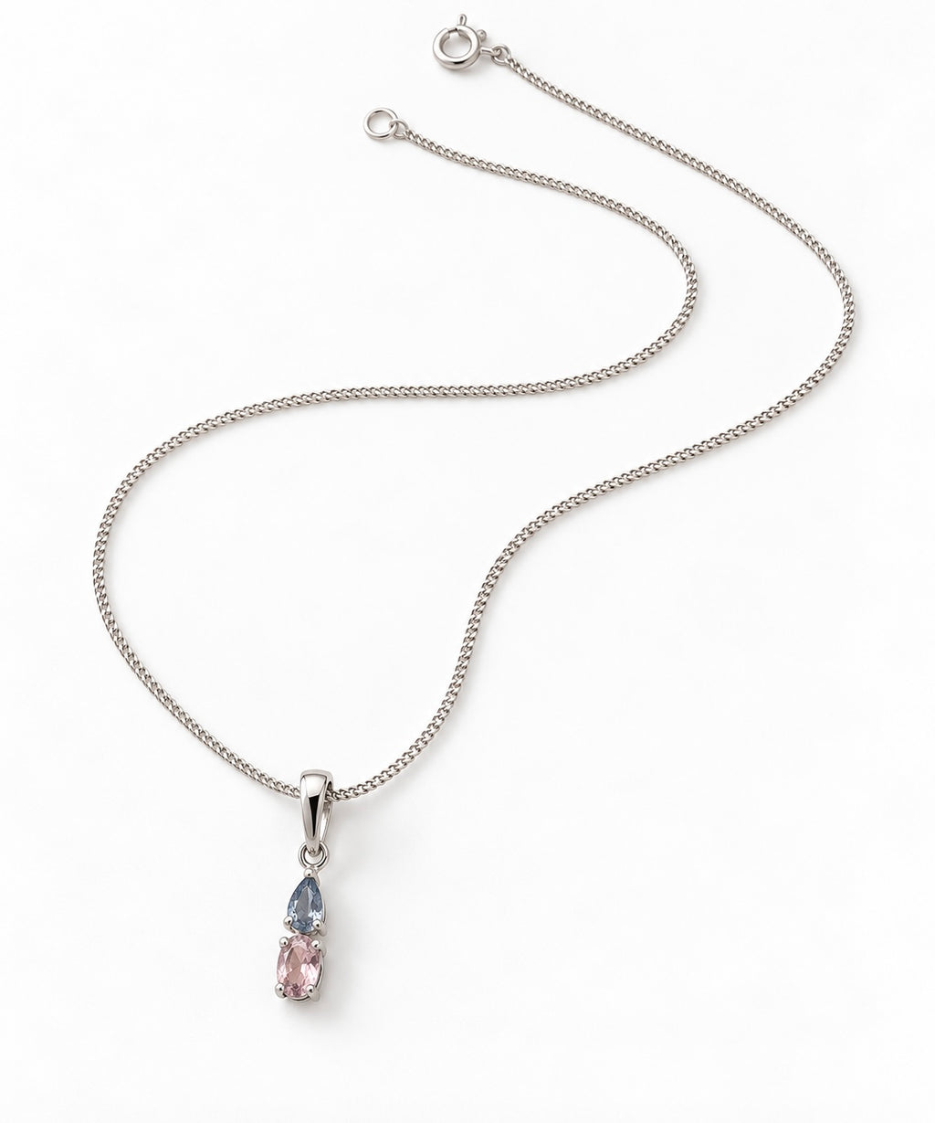 COLLAR DUET ZAFIRO Y TURMALINA