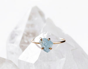 ANILLO BRIGHT AGUAMARINA ORO 18k (A Pedido)