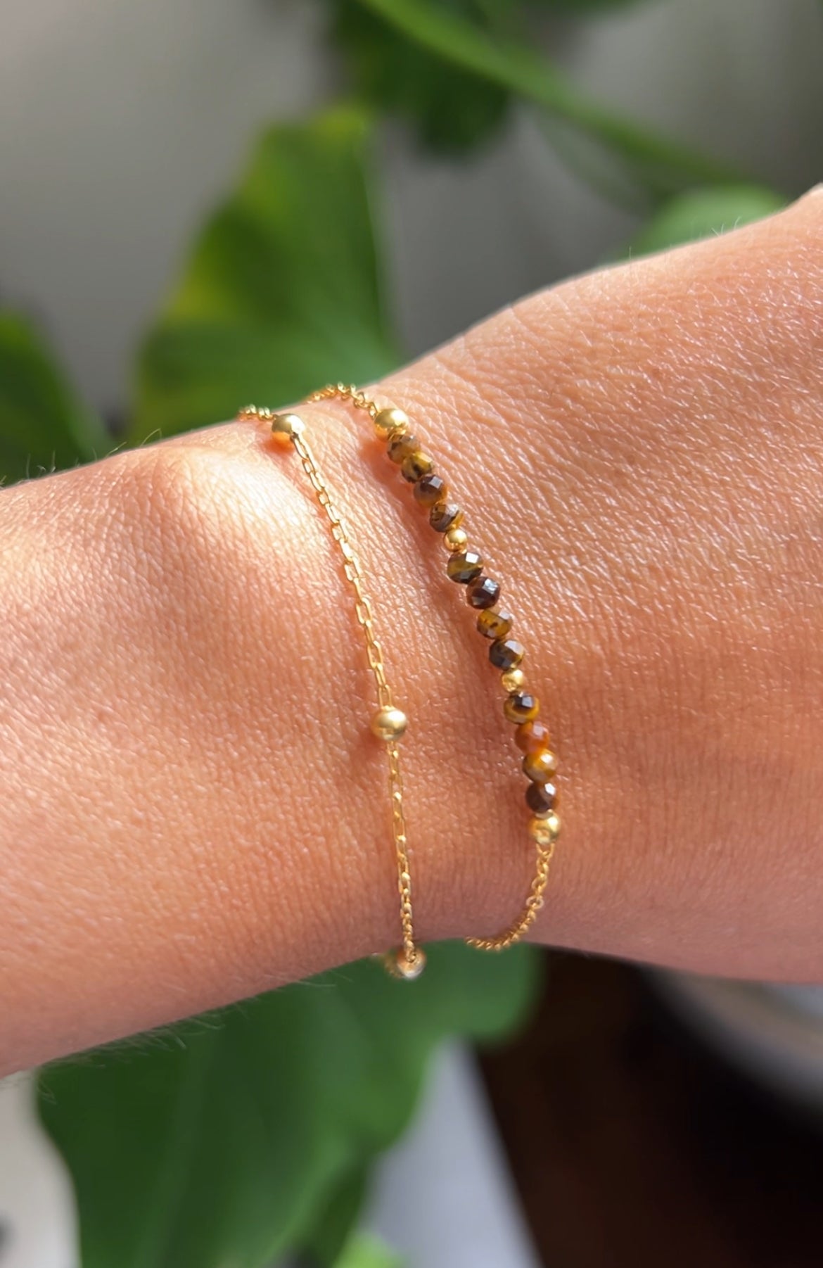 Pulsera Kira Dorado Ojo de tigre