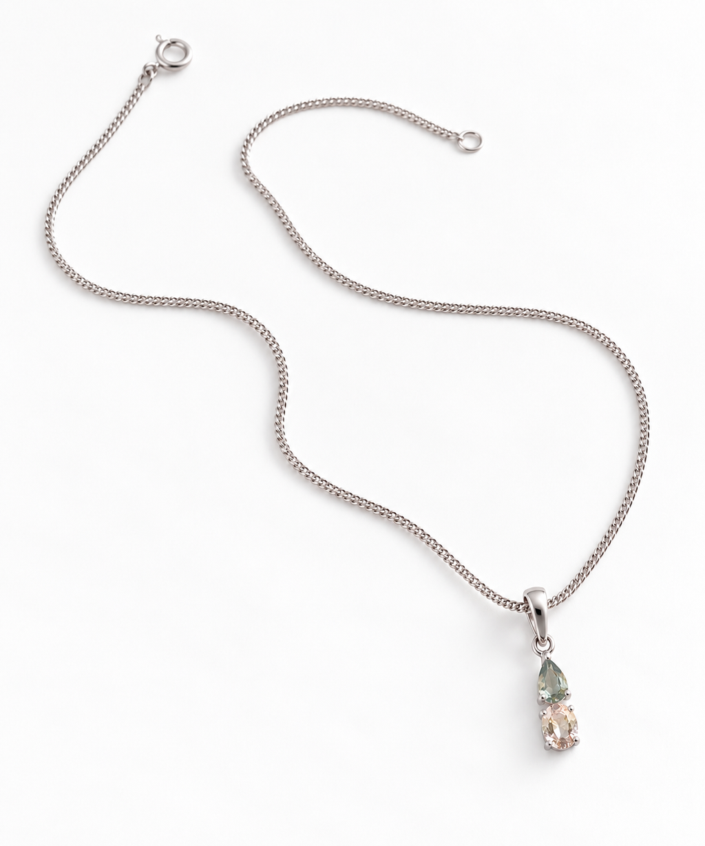 COLLAR DUET ZAFIRO Y TURMALINA