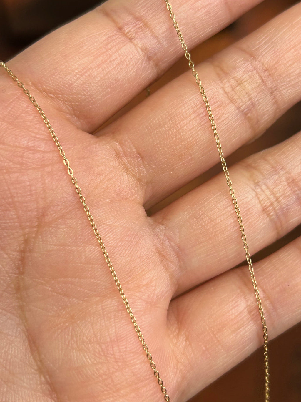 CADENA MARTILLADA ORO 18K