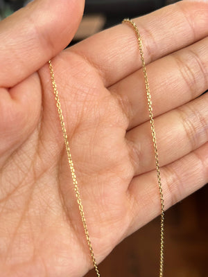 CADENA PRISMA ORO 18K
