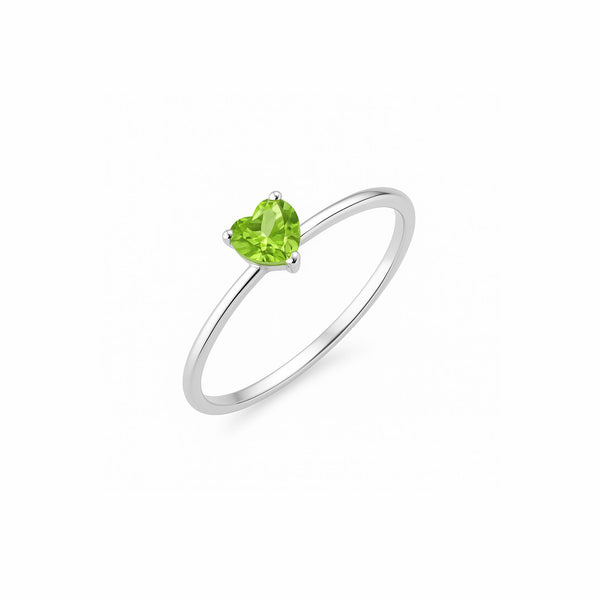 ANILLO CORAZON PERIDOTO