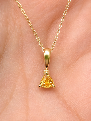 DIJE TRILLION ZAFIRO AMARILLO ORO 18K (A PEDIDO)