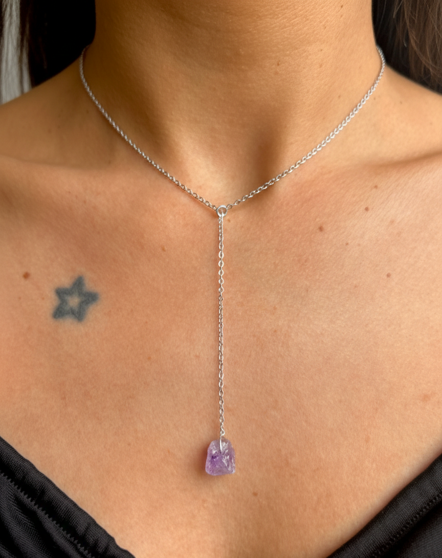 Collar Kiara Amatista Plata