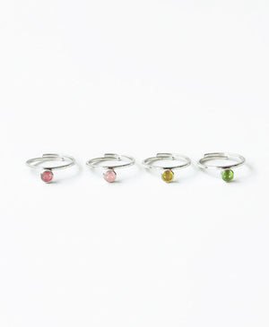 Anillo Ser Plata Turmalina