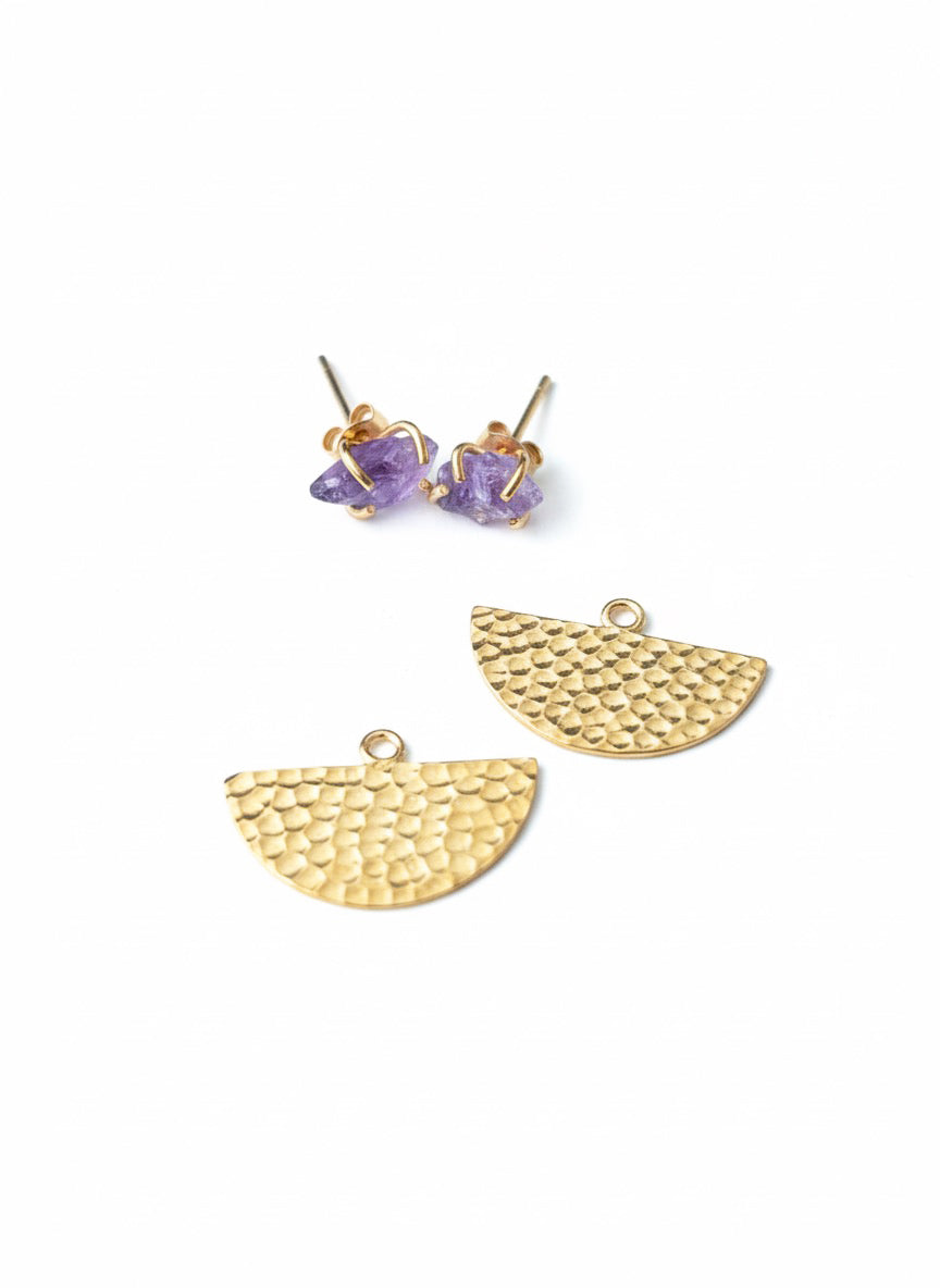 Aretes Alma Dorado 2 en 1