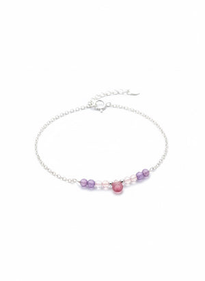 Pulsera Gota Turmalina Rosa