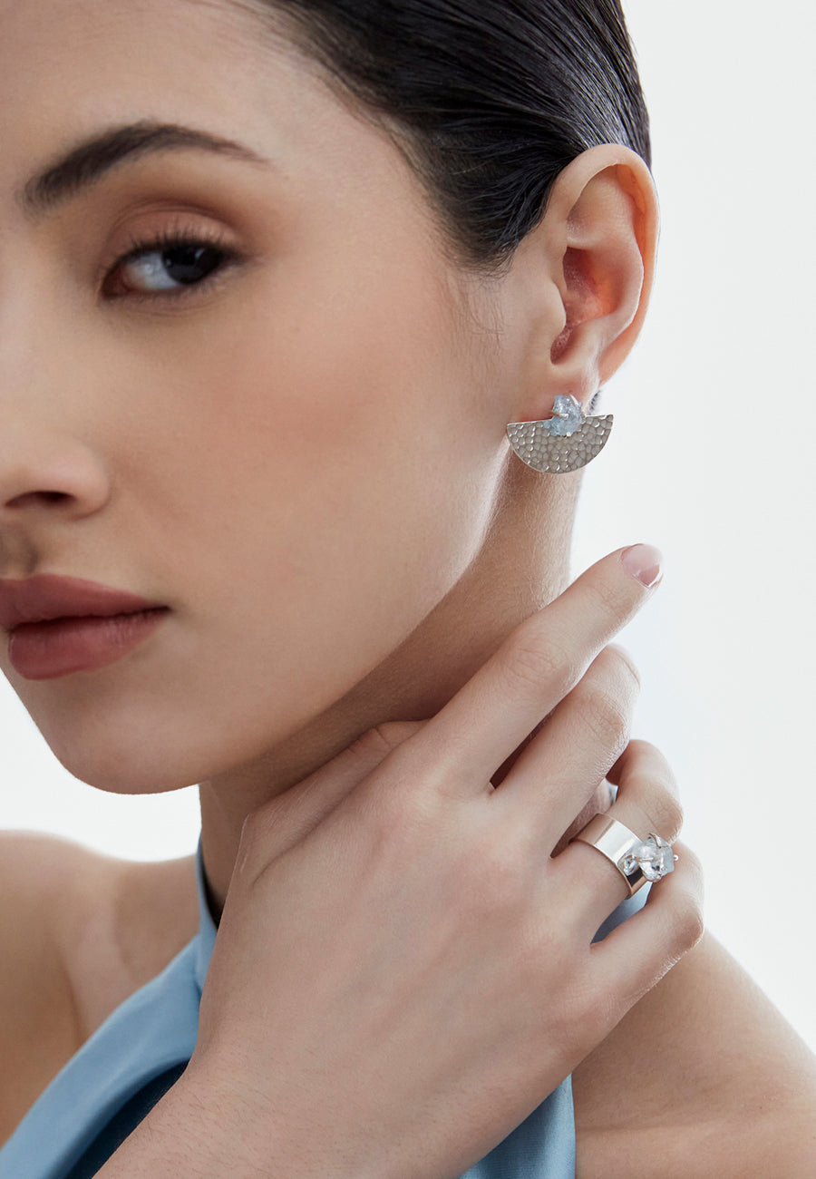 Aretes Alma Plata 2 en 1