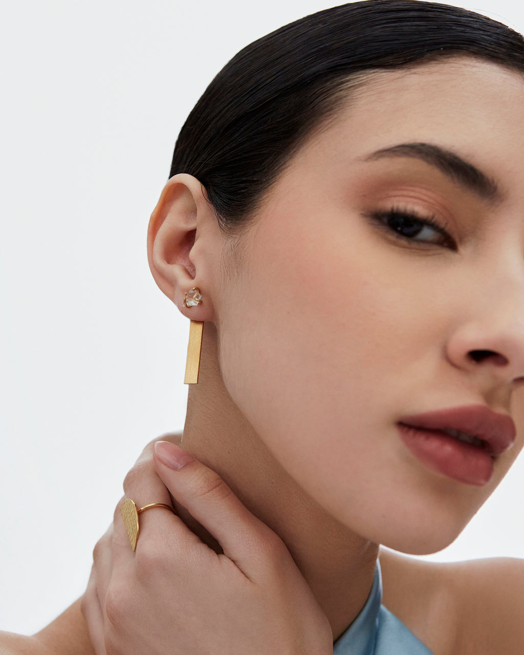 Aretes Aura Dorado 2 en 1