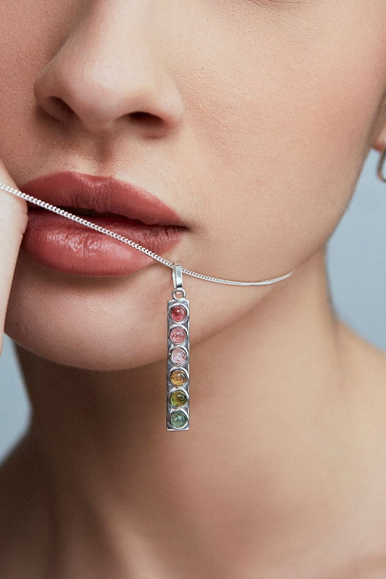 Collar Ser Plata Turmalinas