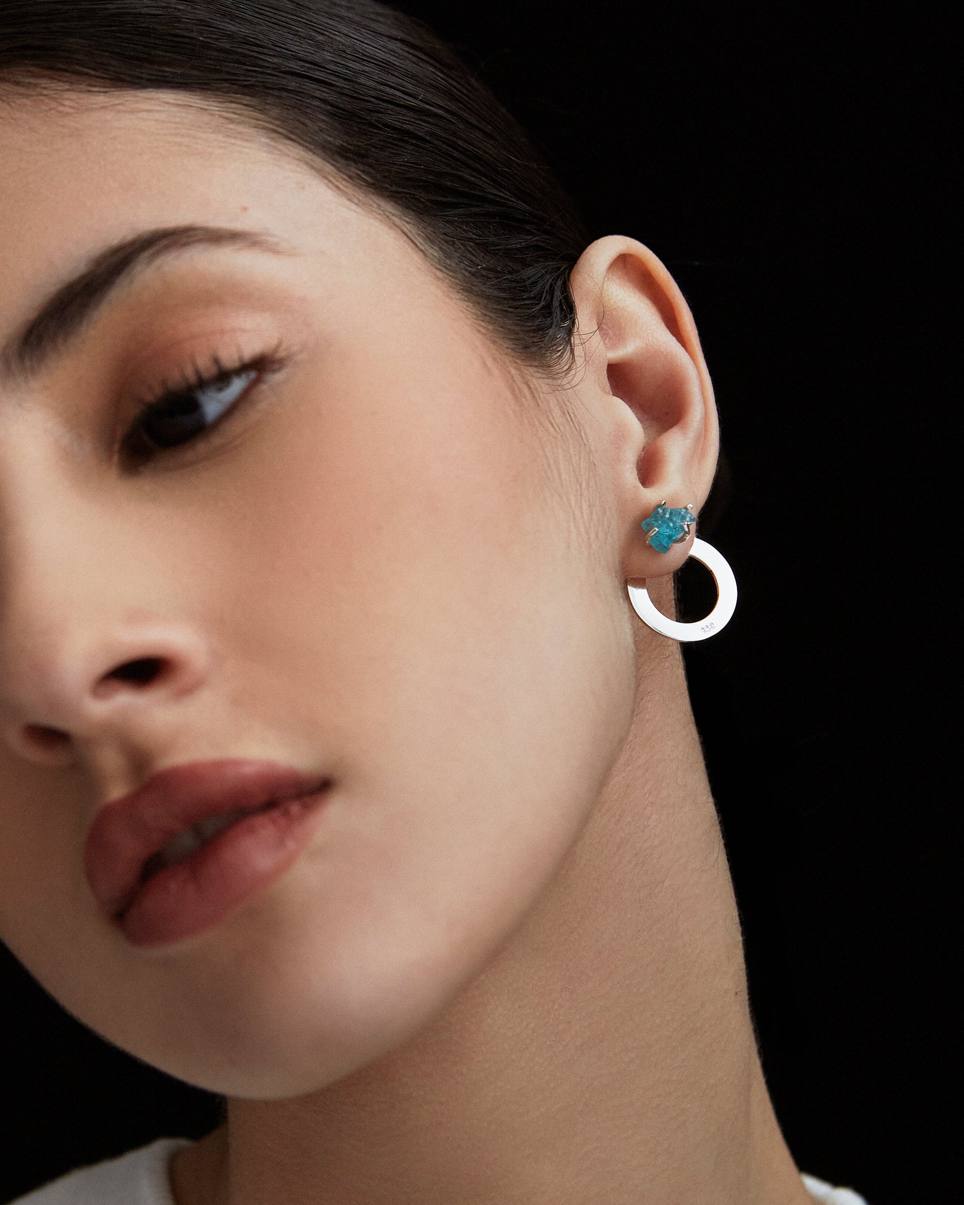 Aretes Ciclo Plata 2 en 1