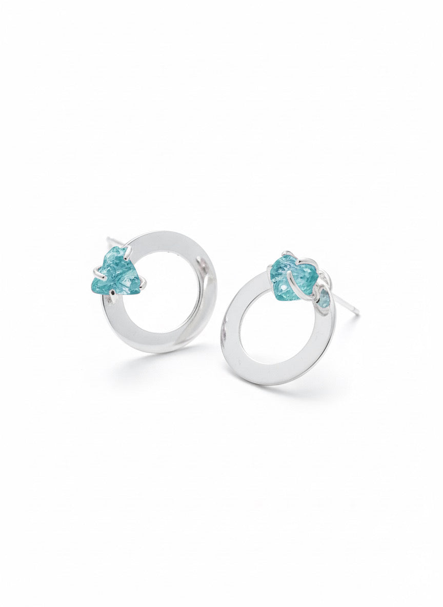 Aretes Ciclo Plata 2 en 1