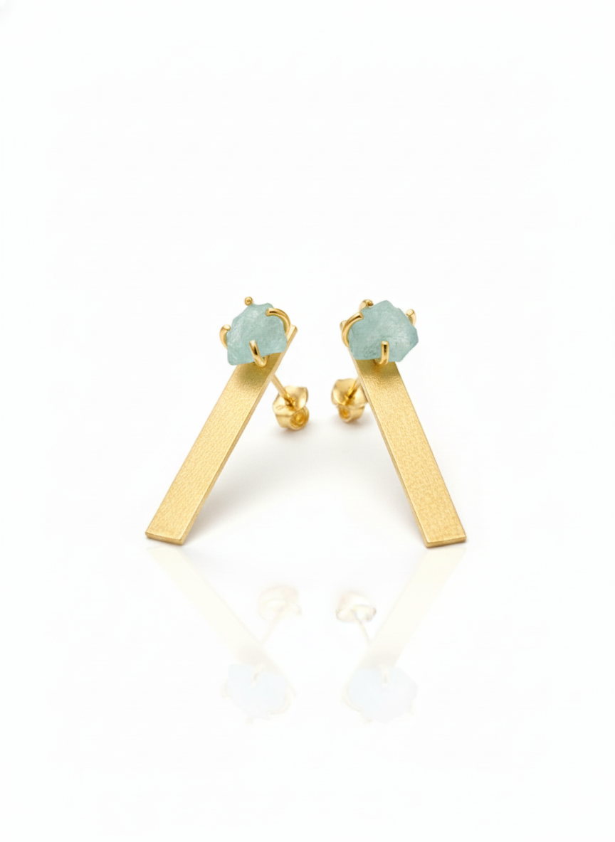 Aretes Aura Dorado 2 en 1