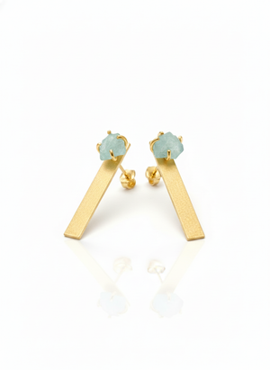 Aretes Aura Dorado 2 en 1