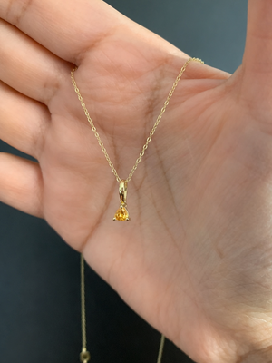 DIJE TRILLION ZAFIRO AMARILLO ORO 18K (A PEDIDO)