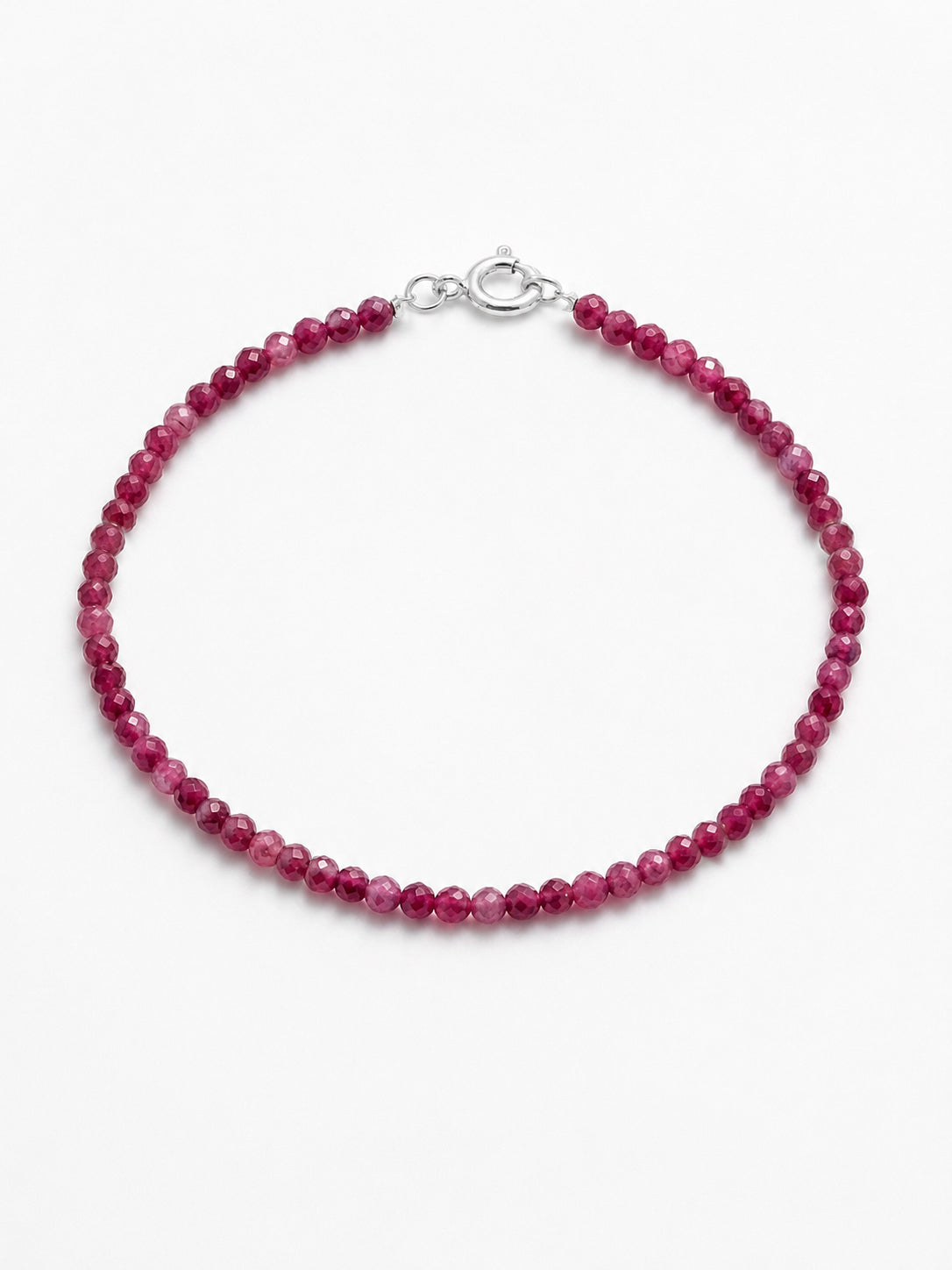 PULSERA RUBI 2.5MM PLATA