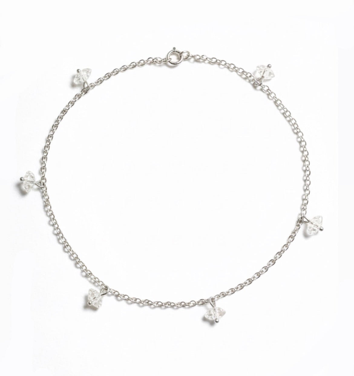 Tobillera Marea Herkimer Plata