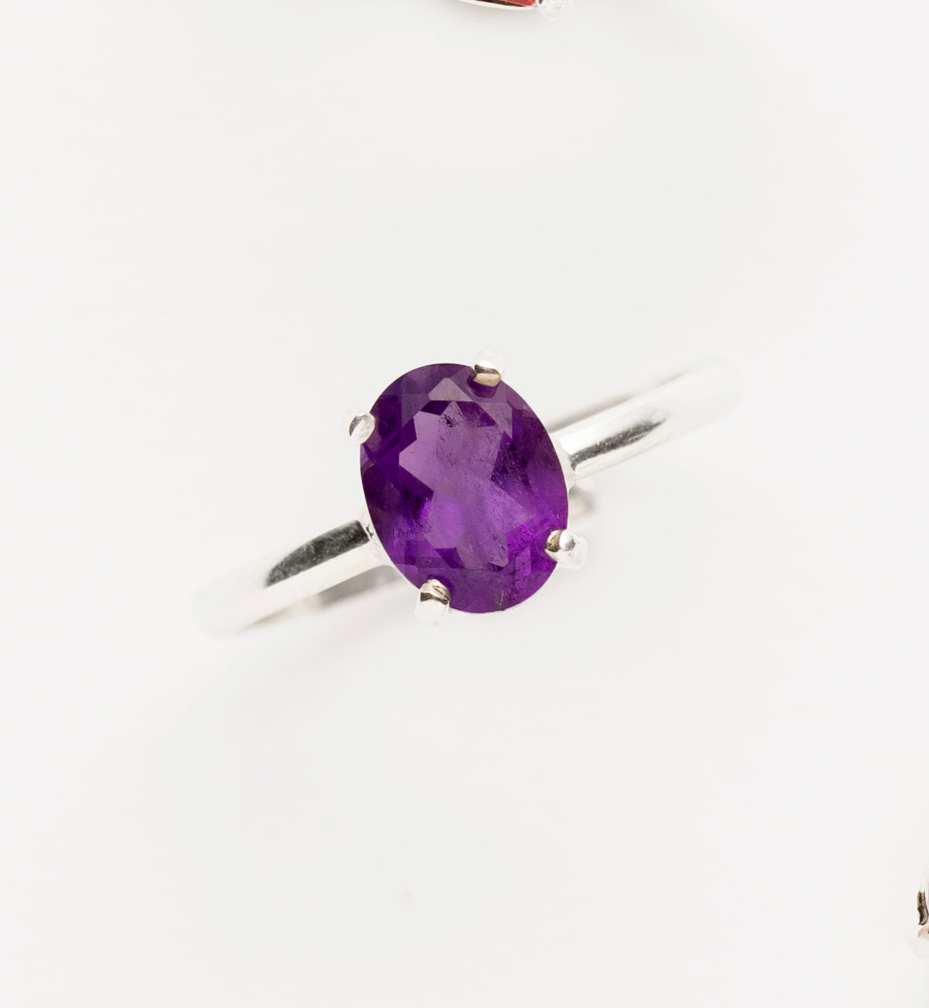 ANILLO OVAL PLATA AMATISTA