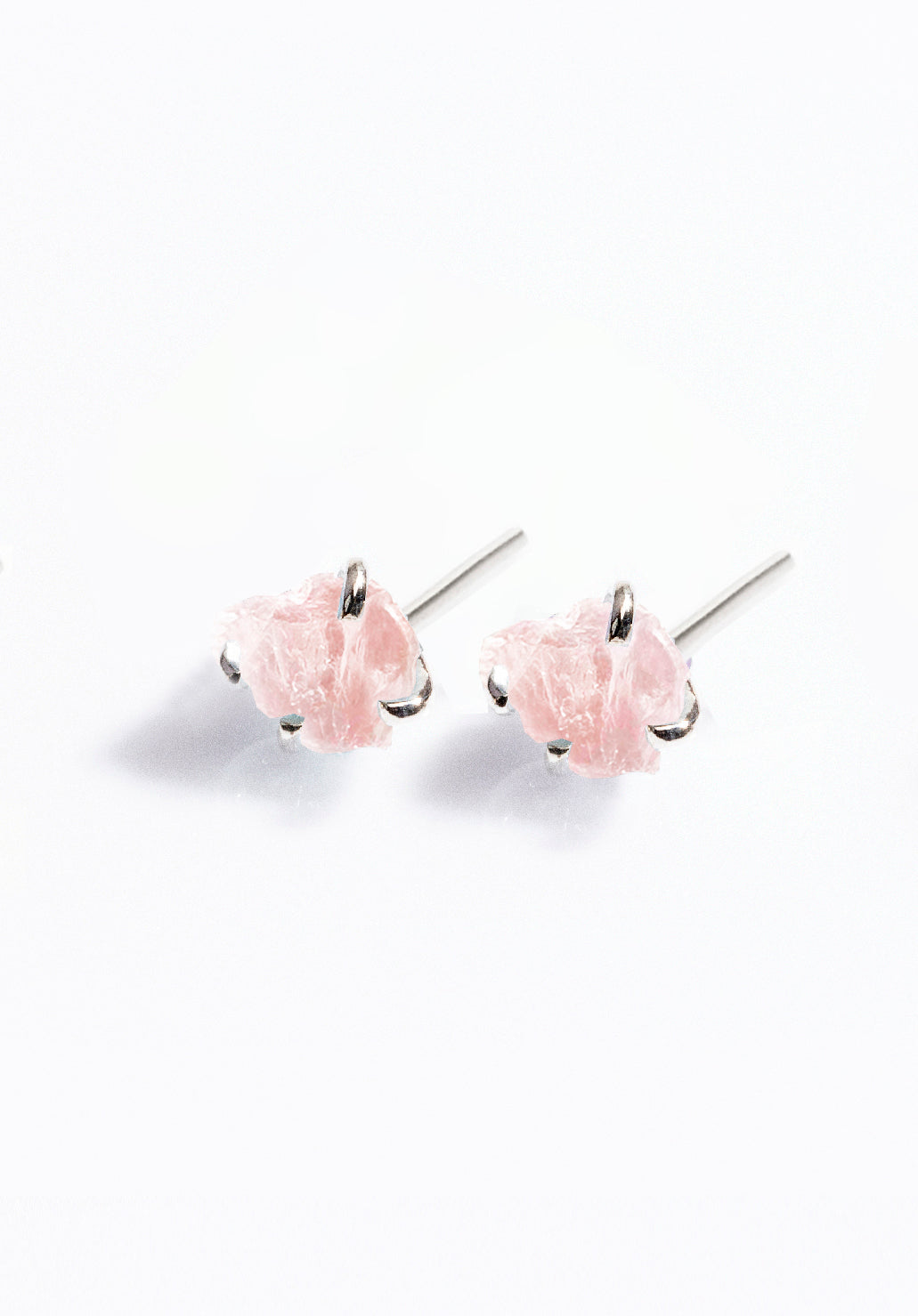ARETES BRIGHT PLATA CUARZO ROSA