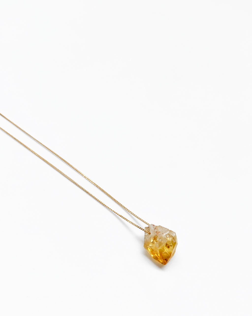 COLLAR PIEDRA NATURAL ORO 18k CITRINO