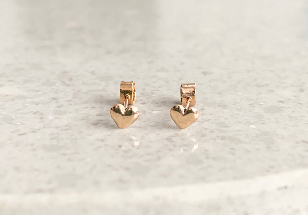 ARETES CORAZÓN 3mm - ORO 18K (unidad)