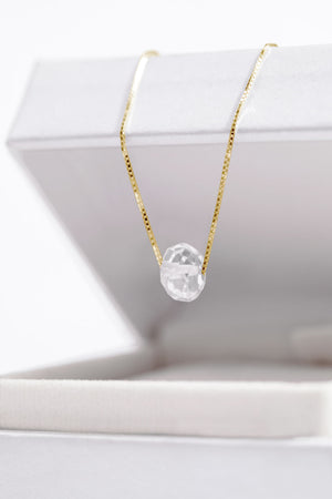 COLLAR DONA FACETADA ORO 18K