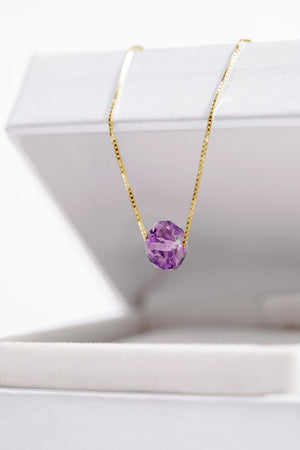 COLLAR DONA FACETADA ORO 18K