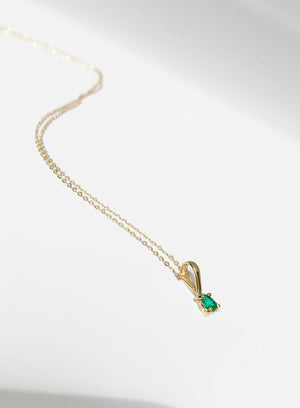 DIJE GOTA ESMERALDA 4mm (A PEDIDO)