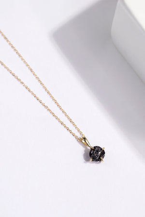 DIJE TURMALINA NEGRA UÑAS ORO 18K (A pedido)