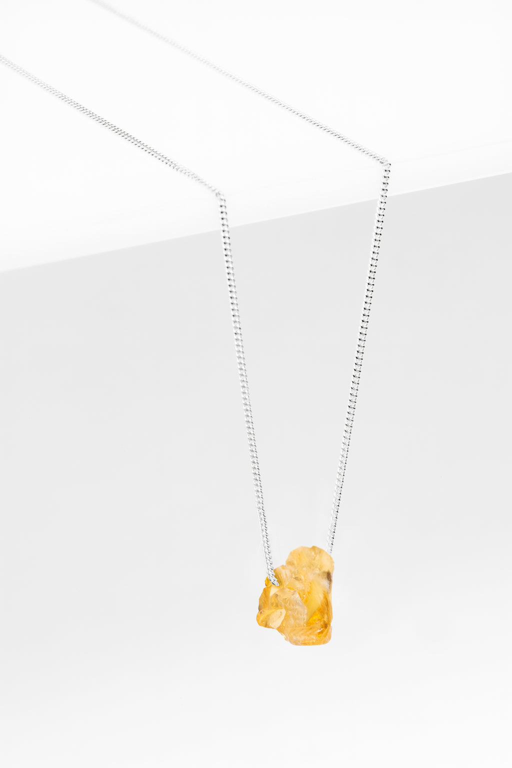 COLLAR PIEDRA NATURAL CITRINO EN PLATA