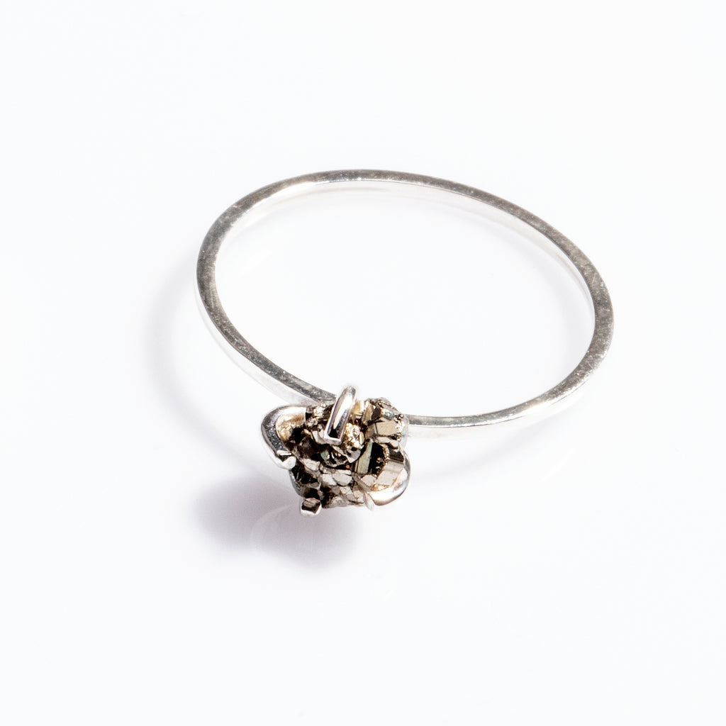ANILLO BRIGHT PIEDRA PIRITA PLATA